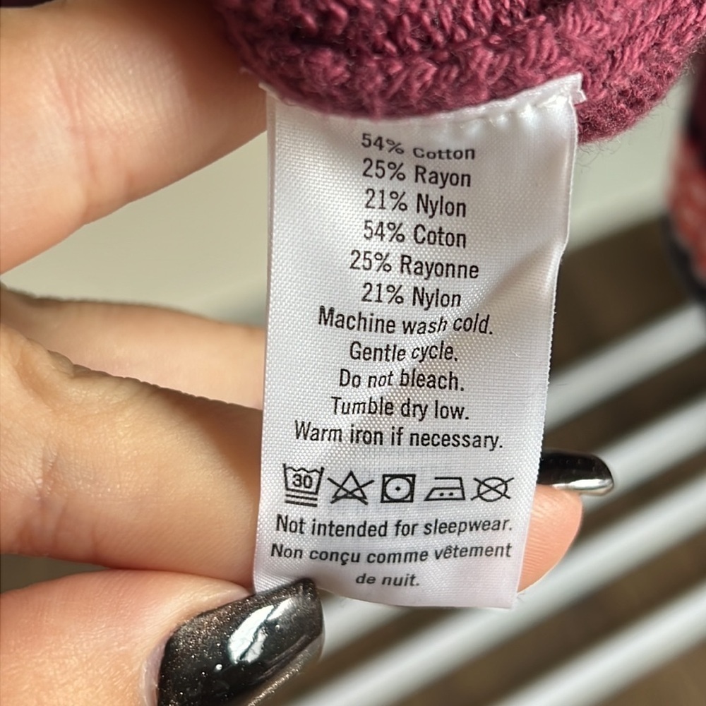 Janie and Jack Burgundy Varsity Knit Sweater - 12-18M - Picture 4 of 4